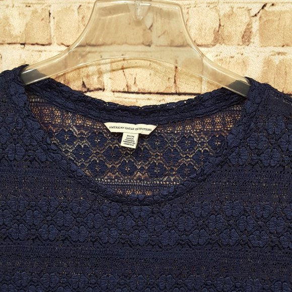 American Eagle Outfitters Lace Top Stretch Size Med - Picture 3 of 10